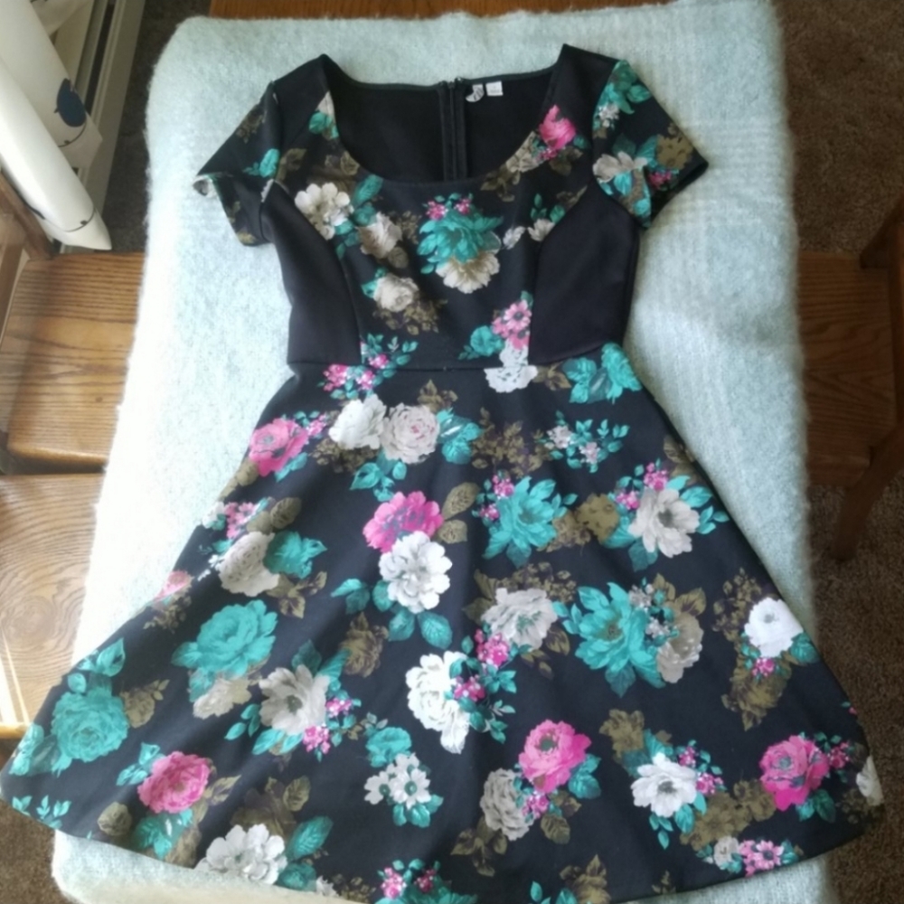 COPY - Ellie Floral Above The Knee Fit And Flare Dress, Size 4